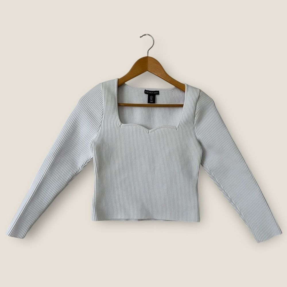 Sincerely Jules Ribbed Sweetheart Top